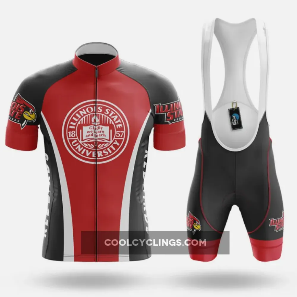 Illinois State University Cycling Kit Full Set Red/Black/White