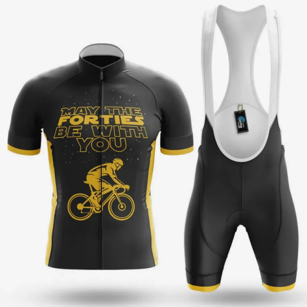 Cycling Kit Forties Black/Yellow/White