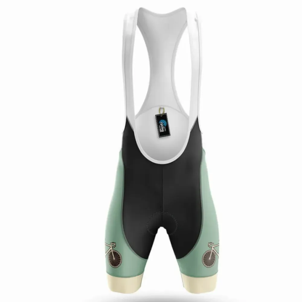 Cycling Bibs Vintage Style Mint/Black/Grey