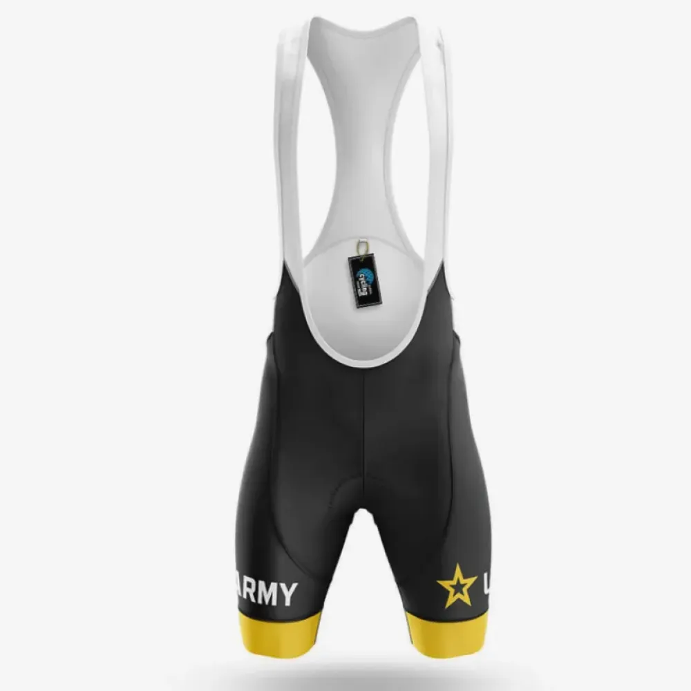 US Army Riders Cycling Bibs Comfortable Black/Yellow/White