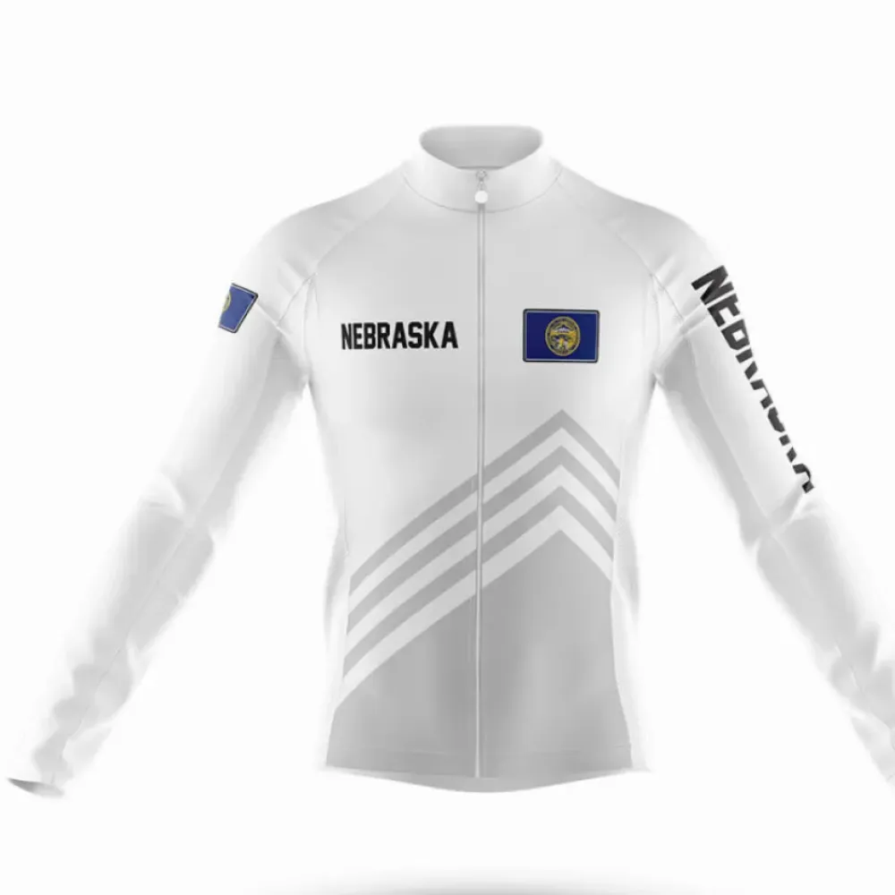 Nebraska S4 Cycling Jersey White/Grey/Black