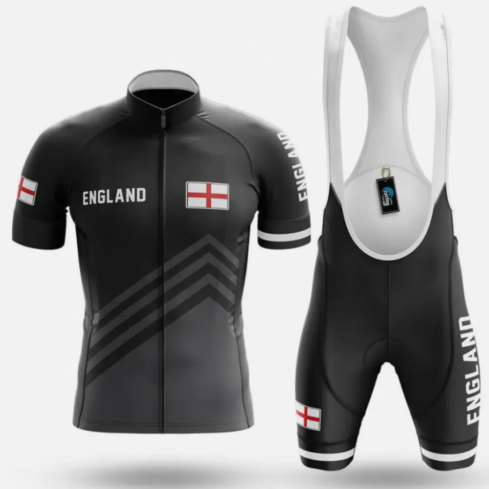 England S5 Black/White/Grey Cycling Kit