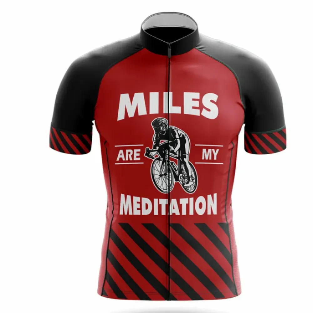 Meditation Cycling Jersey Ver.3 Red/Black/Maroon