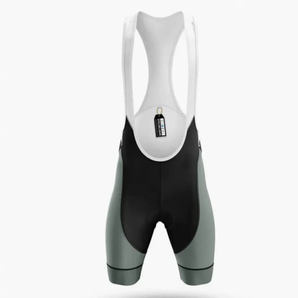 Cycling Gear Men's Bibs Comfortable Gray/White/Black