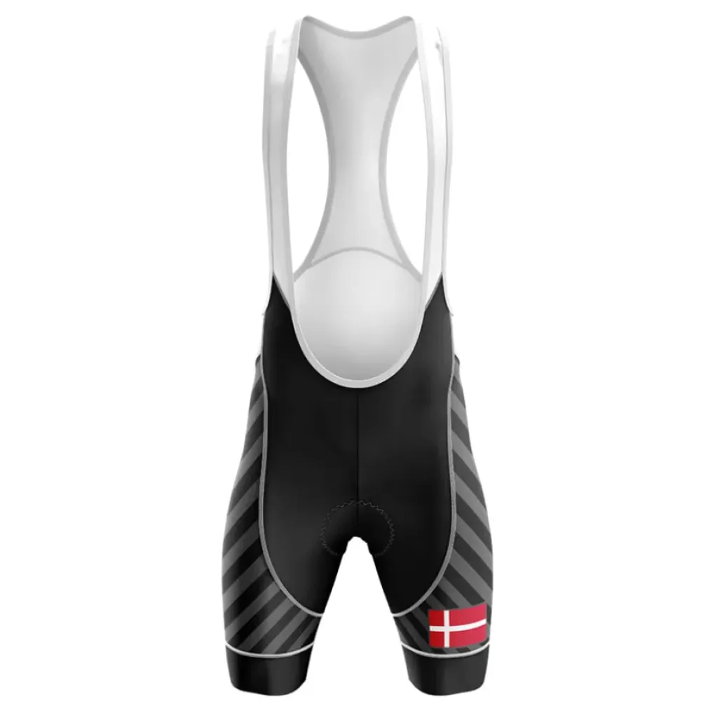 Denmark V13 Black Cycling Bibs White/Red/Black