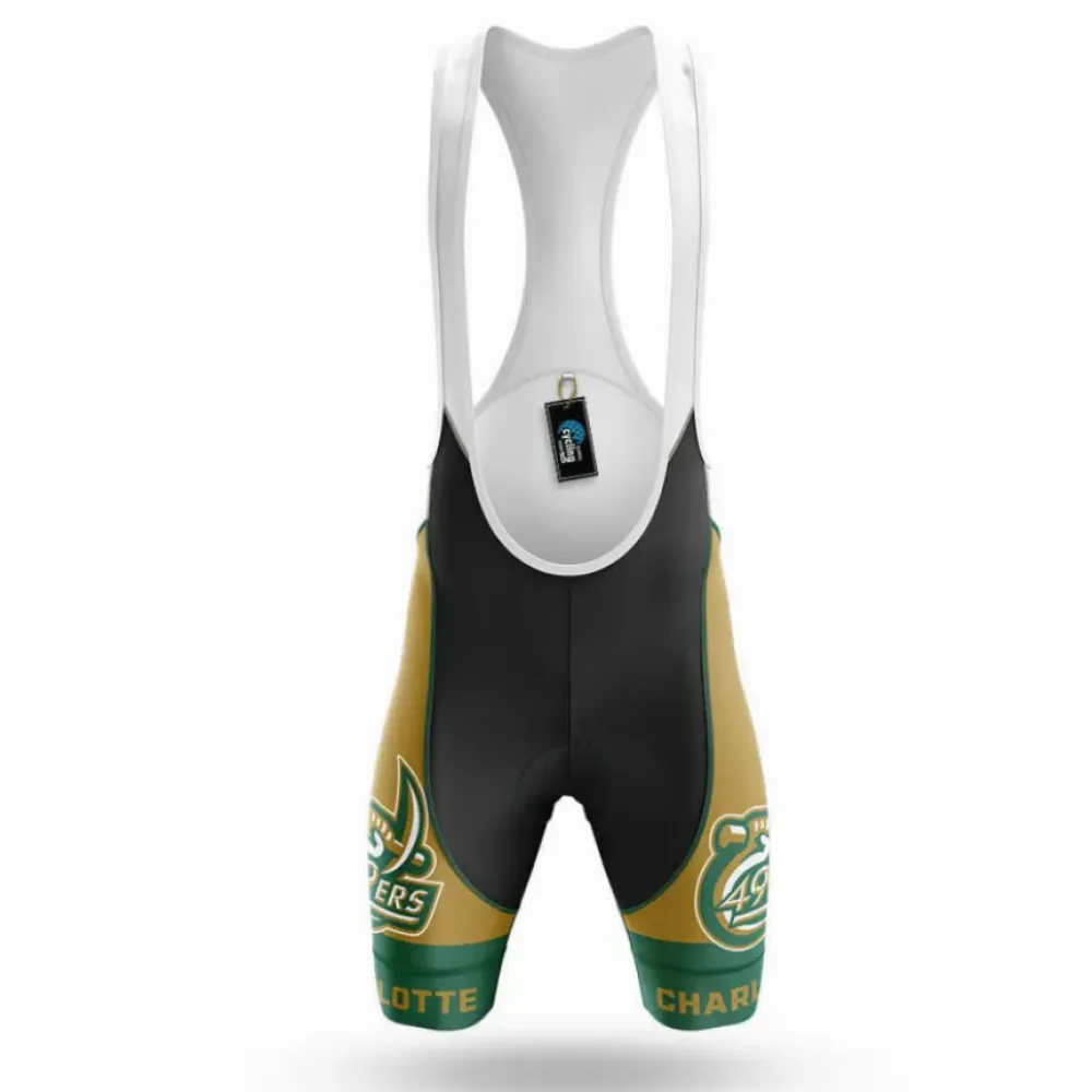 University of North Carolina Charlotte Cycling Bibs Comfortable Green/Black/Yellow