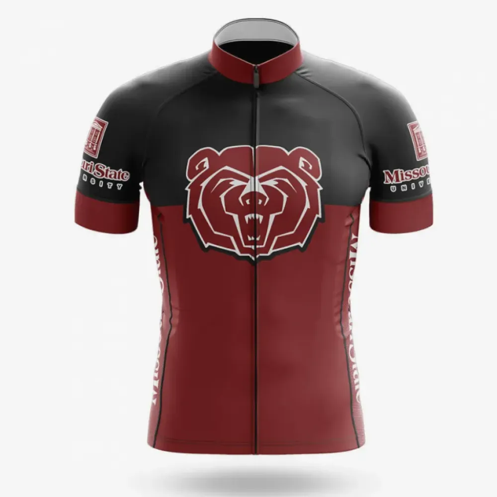 Missouri State University Cycling Jersey Bear Red/Black/Burgundy