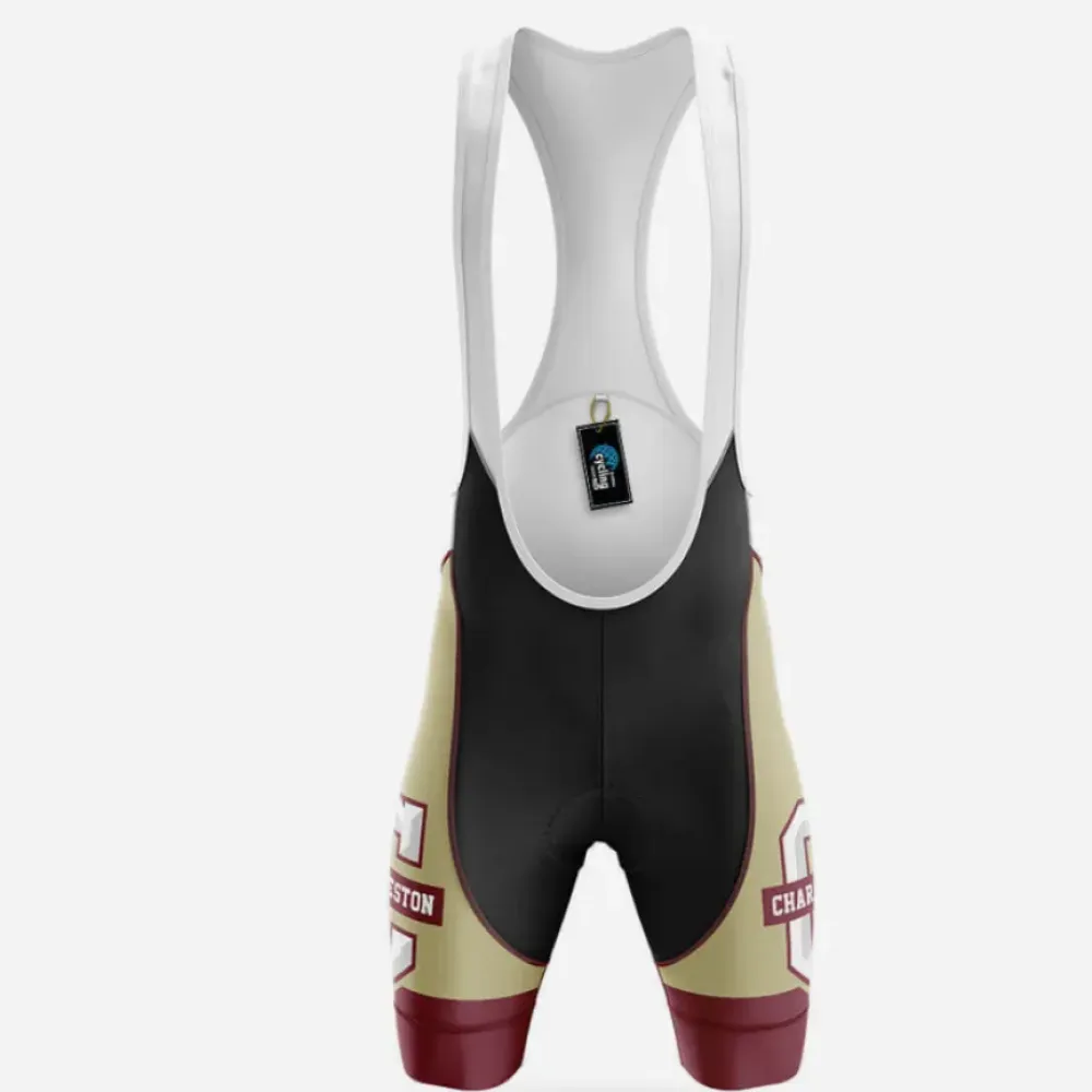 College of Charleston Cycling Bibs Comfortable Black/Gold/White