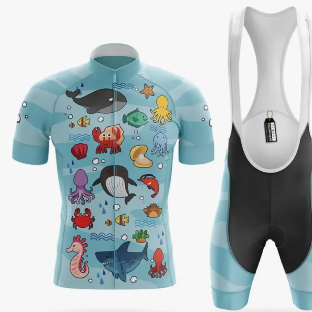 Giro Under The Sea Cycling Kit Full Set Blue/Black/Purple