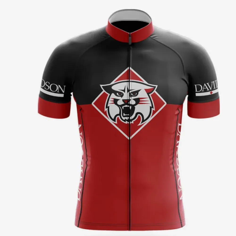 Davidson College Cycling Jersey Wildcat Red/Black/White