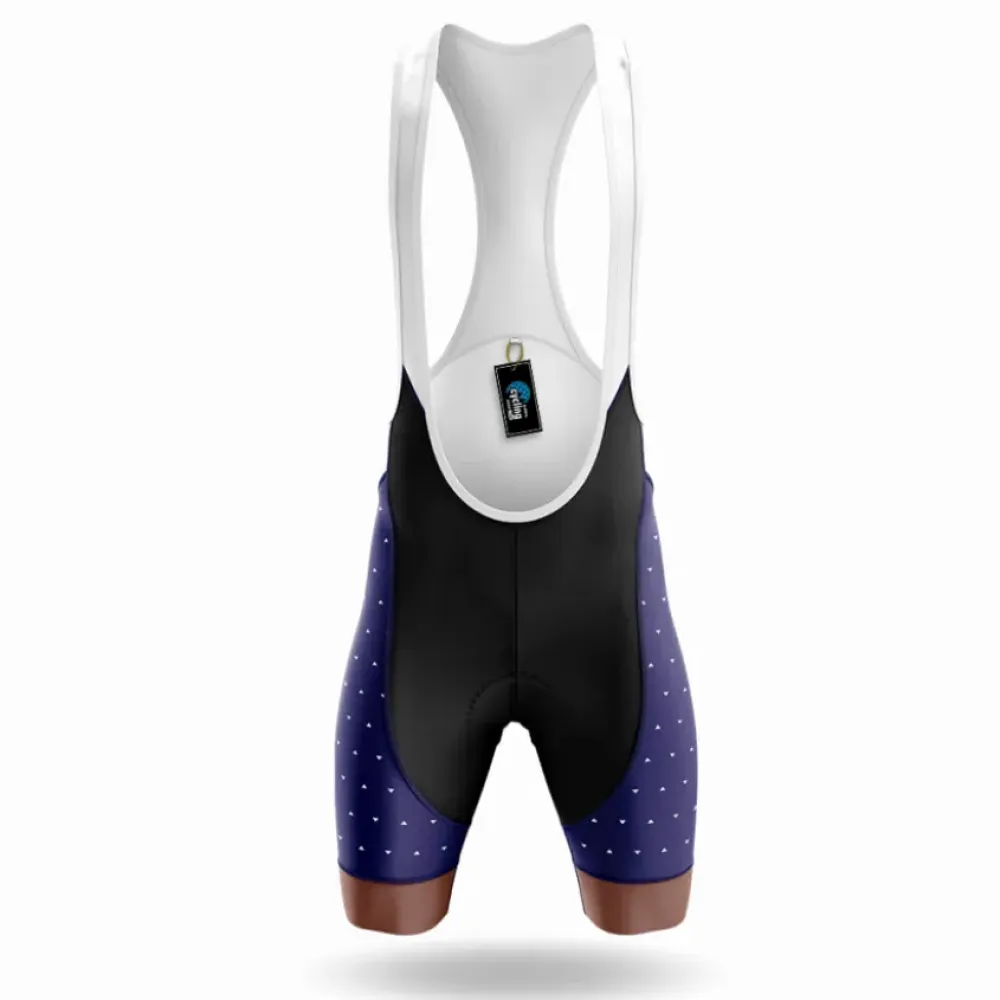 Cycling Bibs Comfortable White/Blue/Purple