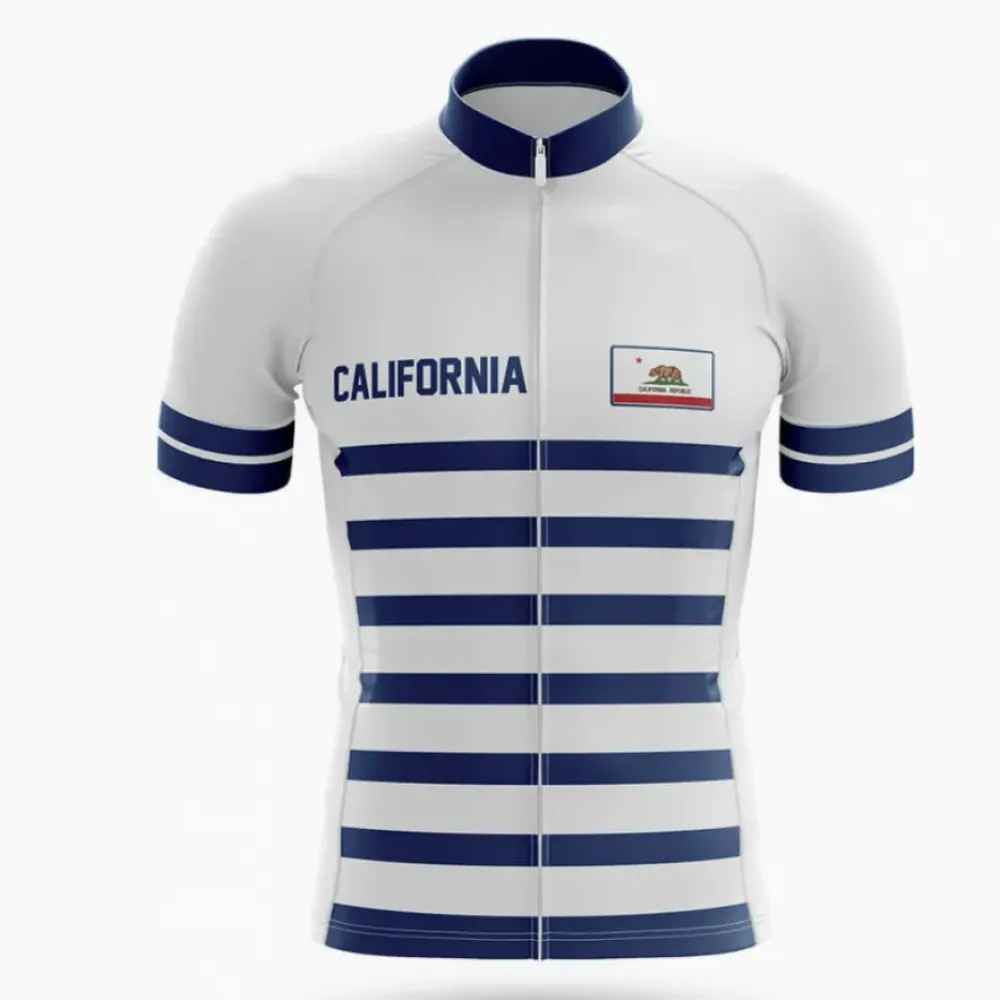 California S25 Cycling Jersey Navy/White/Blue