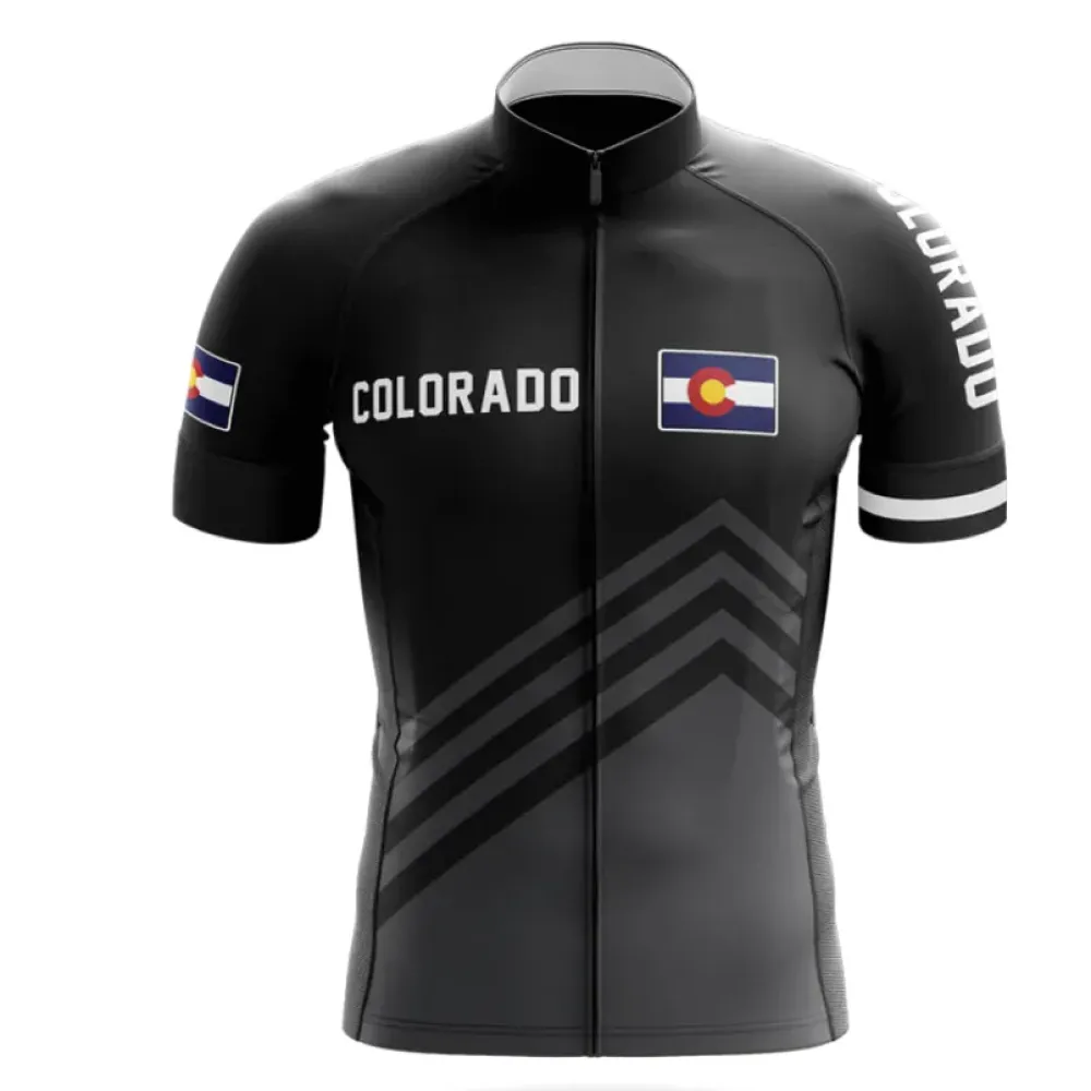 Colorado S4 Black Cycling Jersey Black/Gray/White