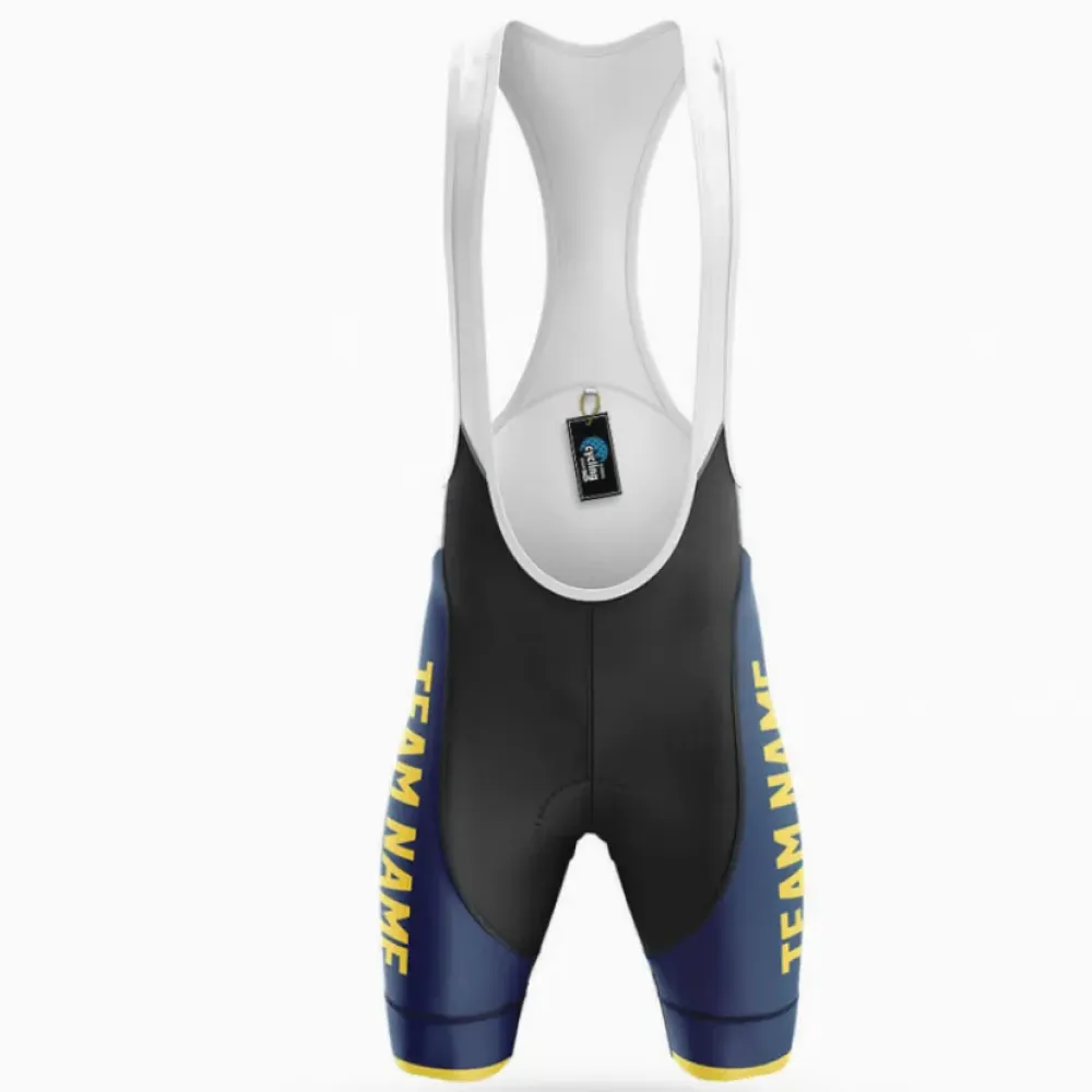Cycling Bibs S5 Custom Team Name Navy/Yellow/White