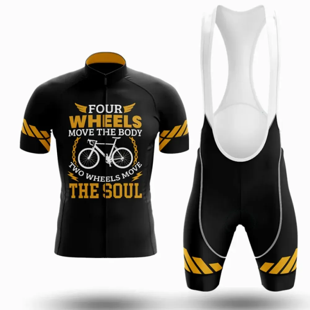 Cycling Kit Four Wheels Move The Body Black/Yellow/White