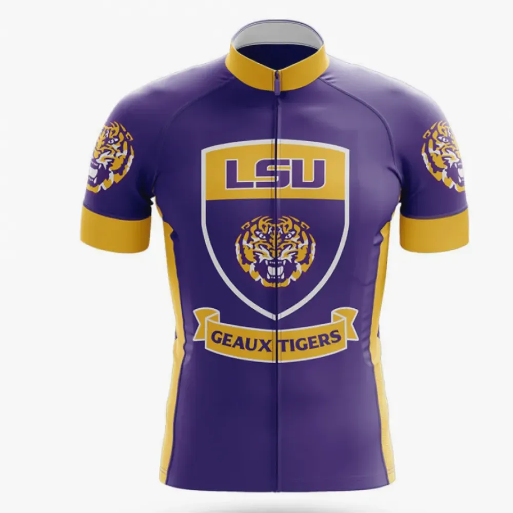LSU Tigers Shield Cycling Jersey Purple/Gold/Blue