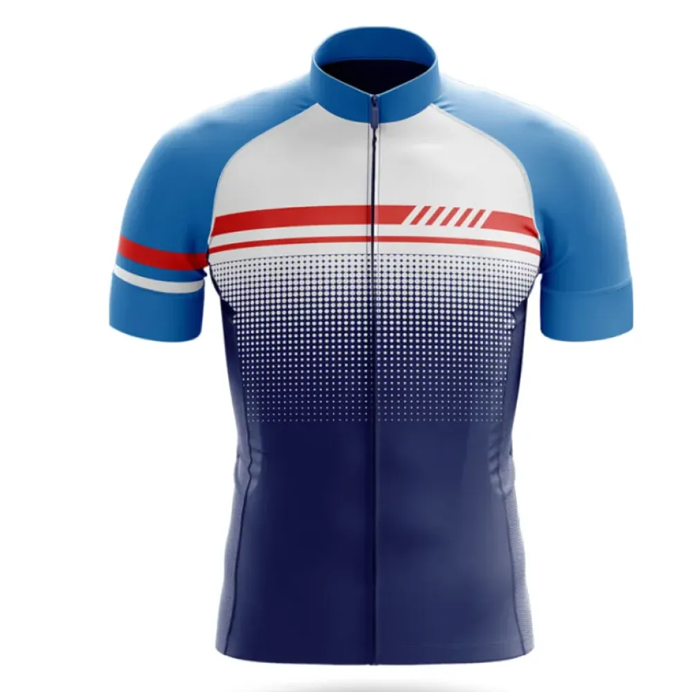 Cycling Jersey Modern Design Blue/Red/White