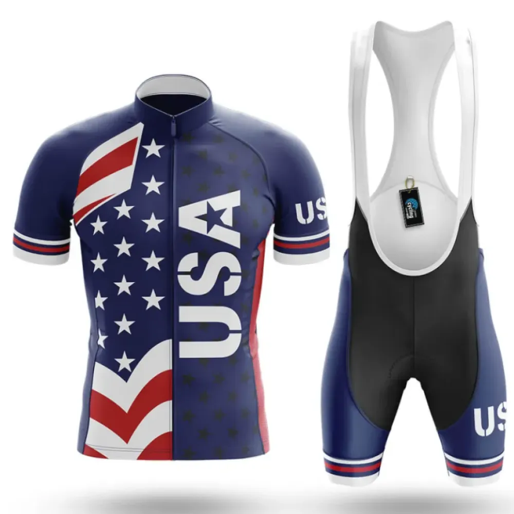 USA Flag Cycling Kit Stars and Stripes Navy/Red/White