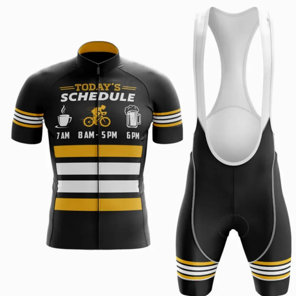 Cycling Kit Today's Schedule Black/Yellow/White