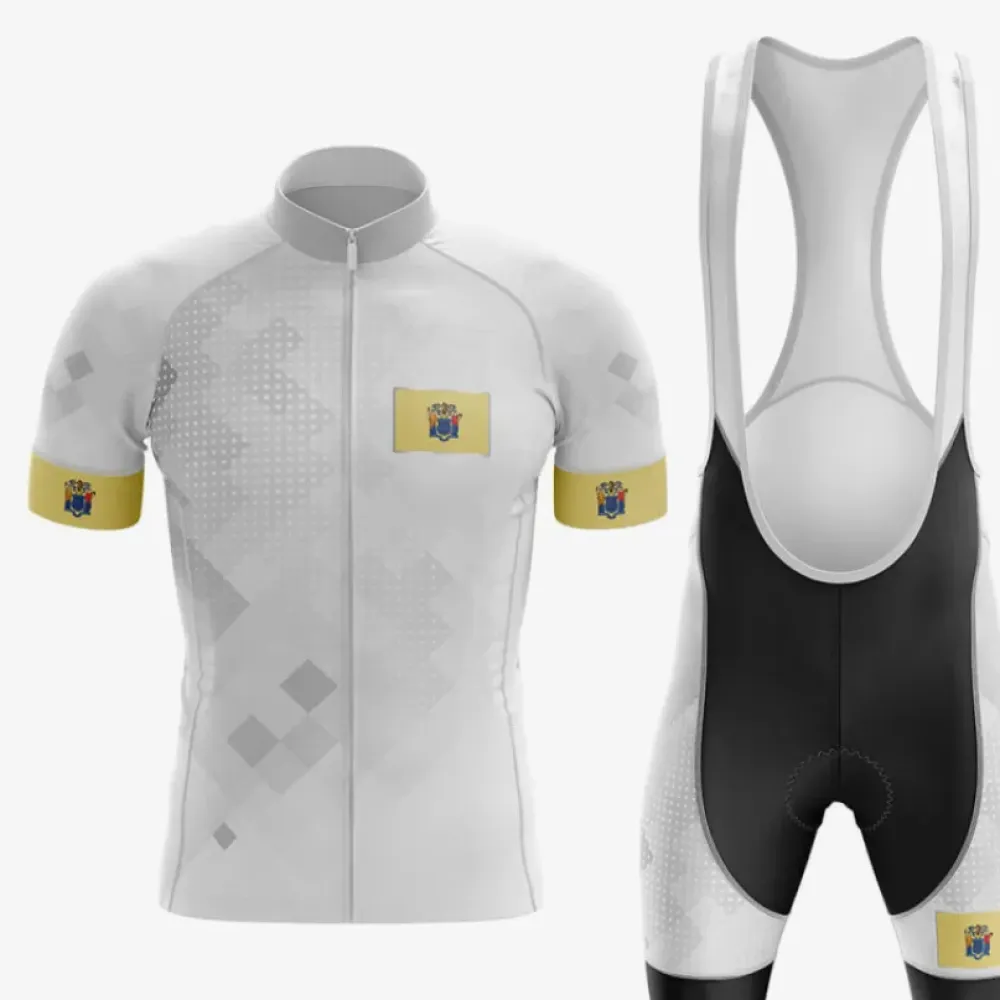 New Jersey Cycling Kit Premium White/Gold/Black