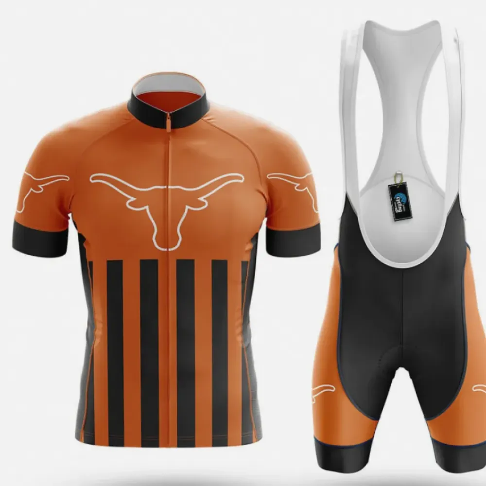 Texas Longhorns Cycling Kit Full Set Orange/Black/White