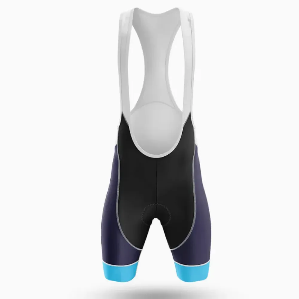 Custom Team Name V16 Cycling Bibs Breathable White/Blue/Purple