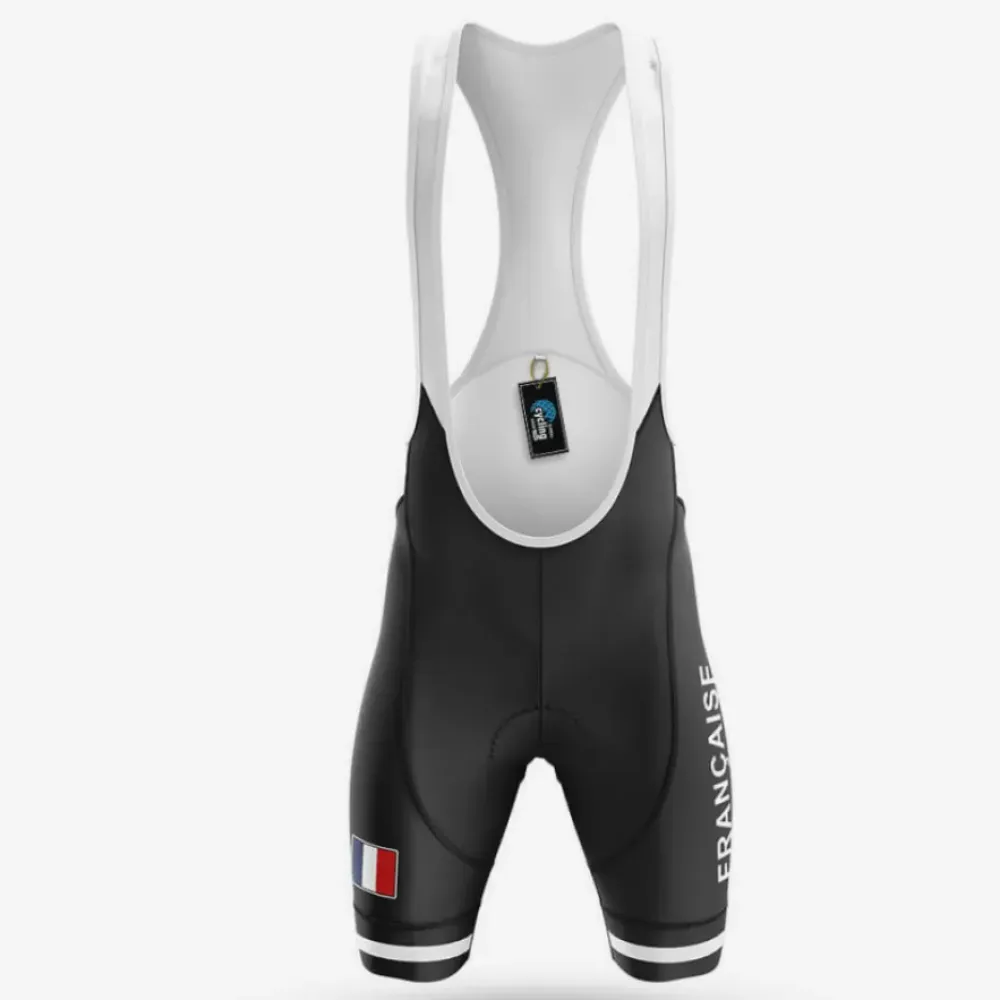 Française S5 Breathable Black/White/Grey Cycling Bibs