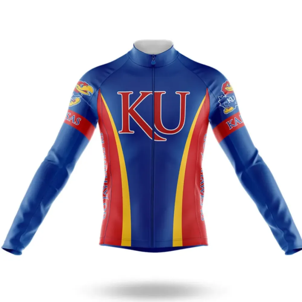 Kansas Jayhawks Cycling Jersey Blue/Red/Yellow