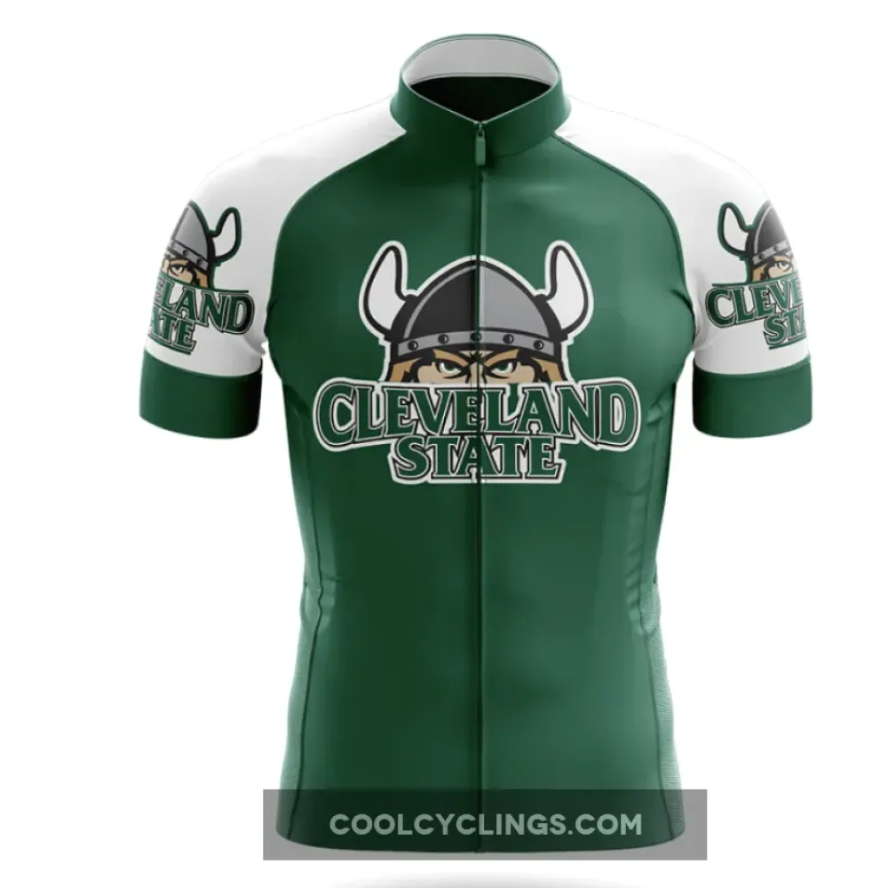 Cleveland State Vikings Cycling Jersey Green/White/Grey