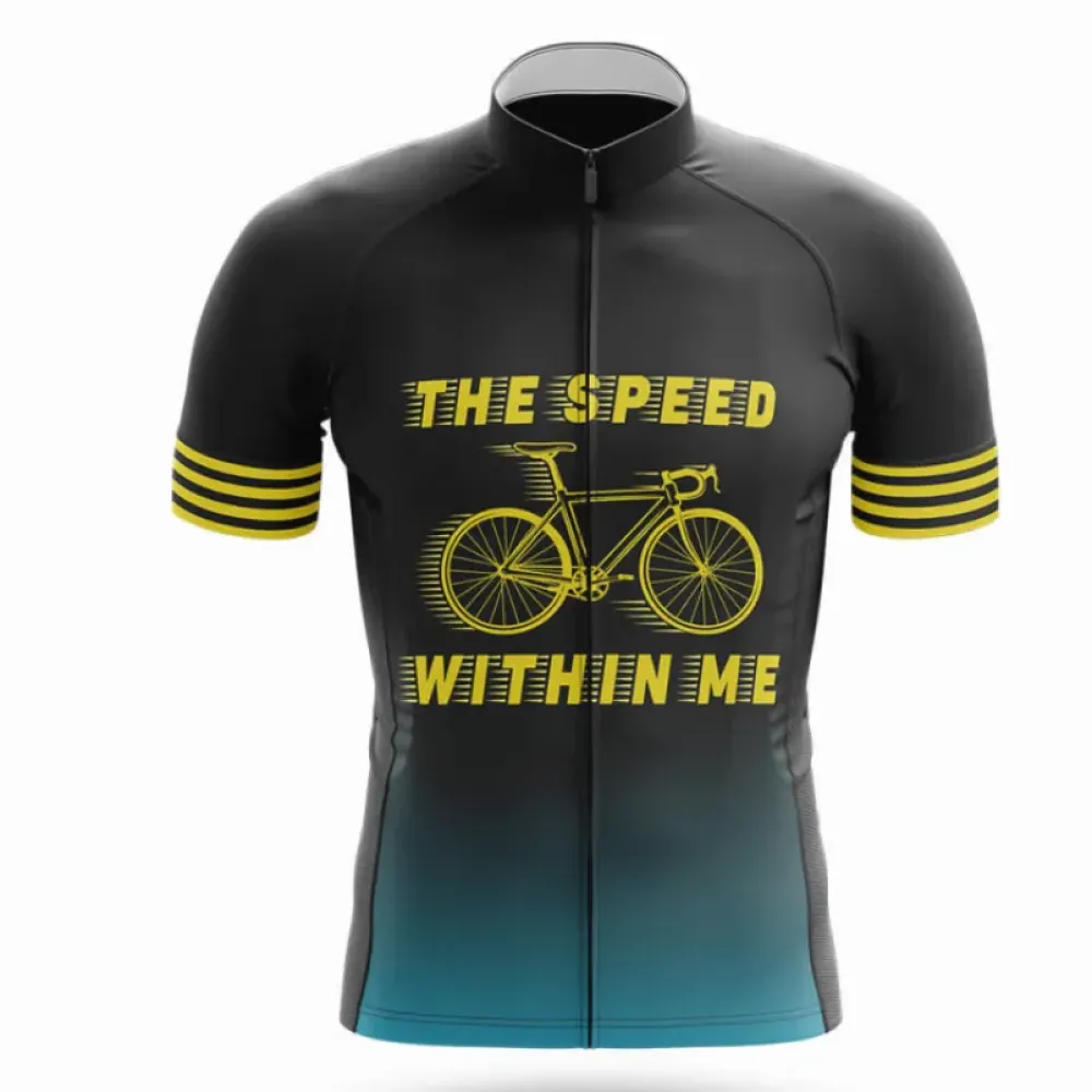 Cycling Jersey Speed Within Me Black/Yellow/Teal