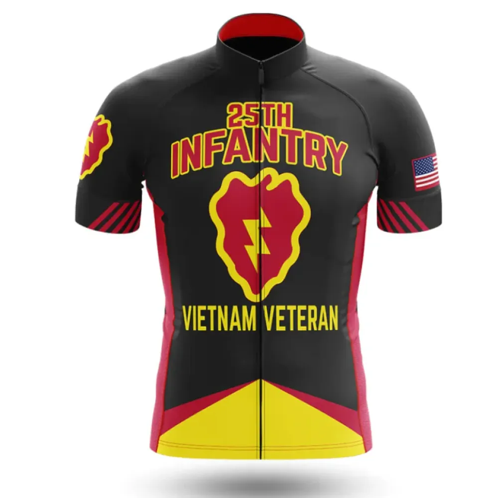 Vietnam Veteran Cycling Jersey 25th Infantry Black/Yellow/Red