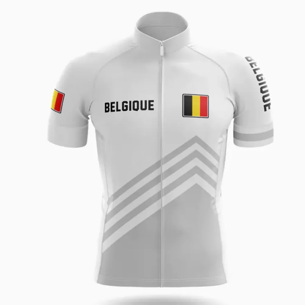 Belgique S5 White Cycling Jersey //