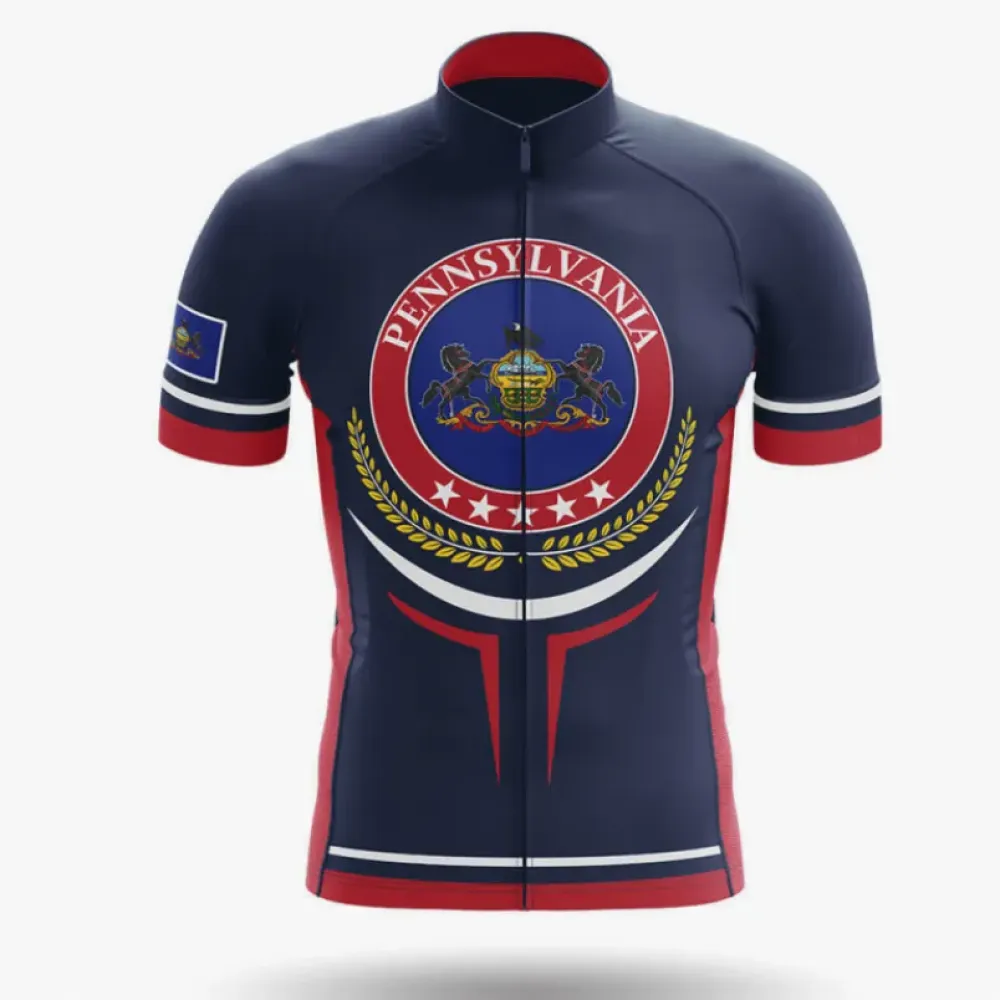 Pennsylvania V19 Cycling Jersey Navy/Red/White