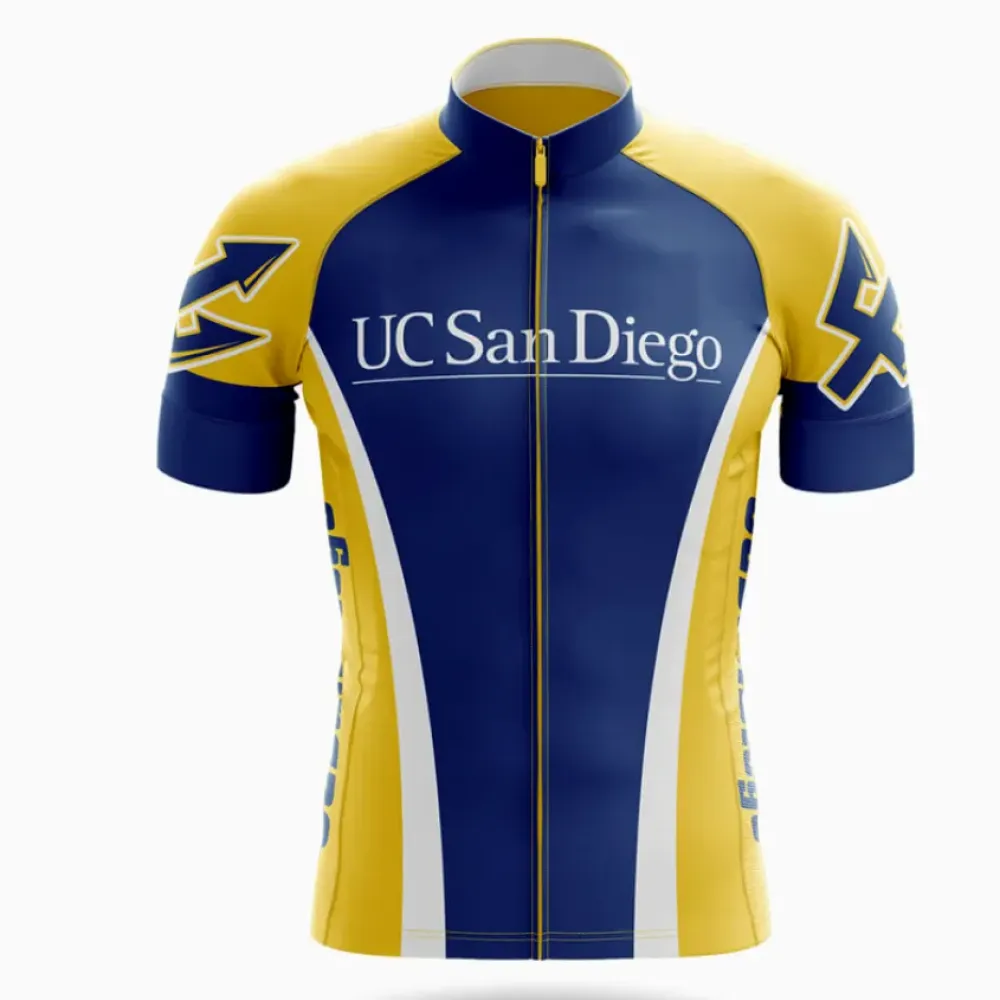 UC San Diego Cycling Jersey University Navy/Yellow/White