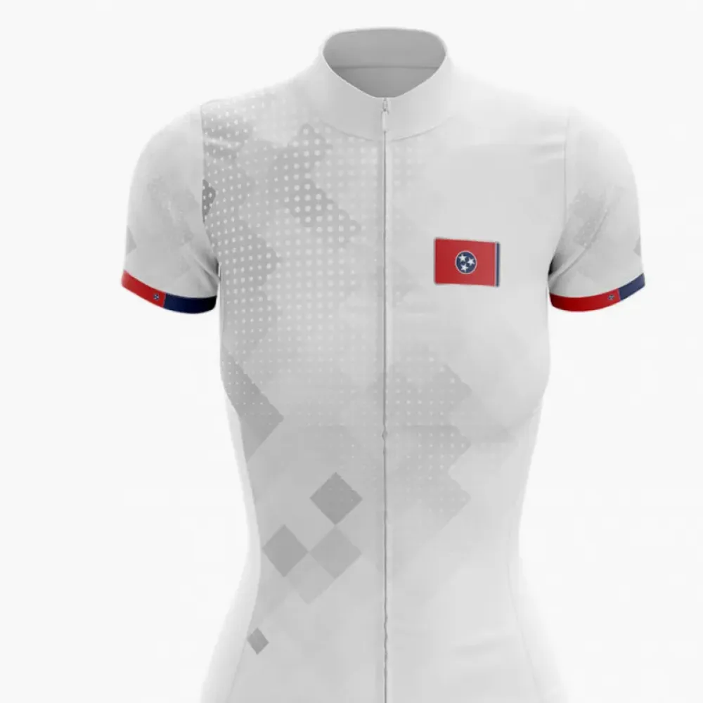 Tennessee Women Cycling Jersey White/Red/Grey