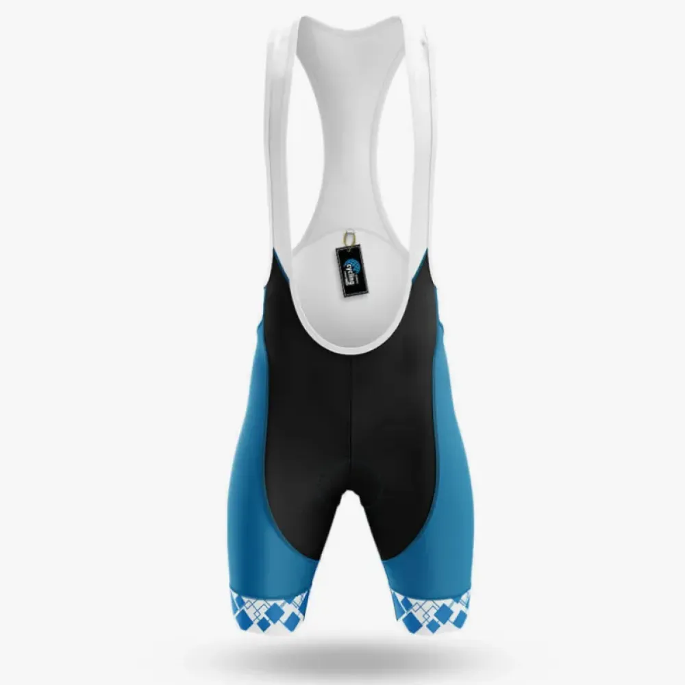 Cycling Bibs Custom Team Name Breathable Blue/White/Black