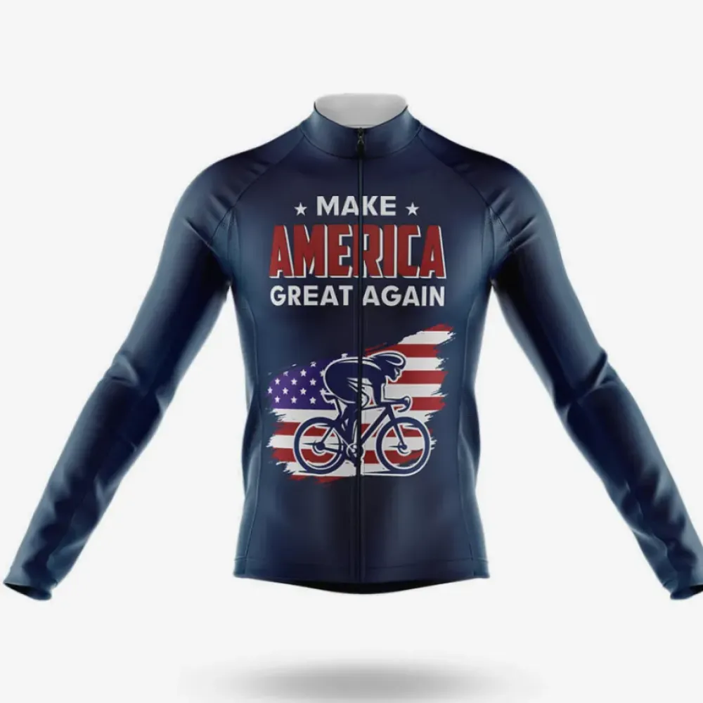 Cycling Jersey Make America Great Again Navy/Red/White
