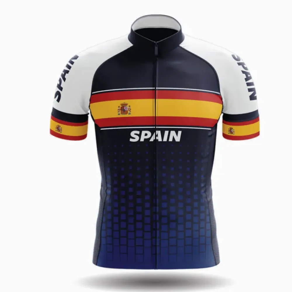 Spain S1 Cycling Jersey Navy/Yellow/Red