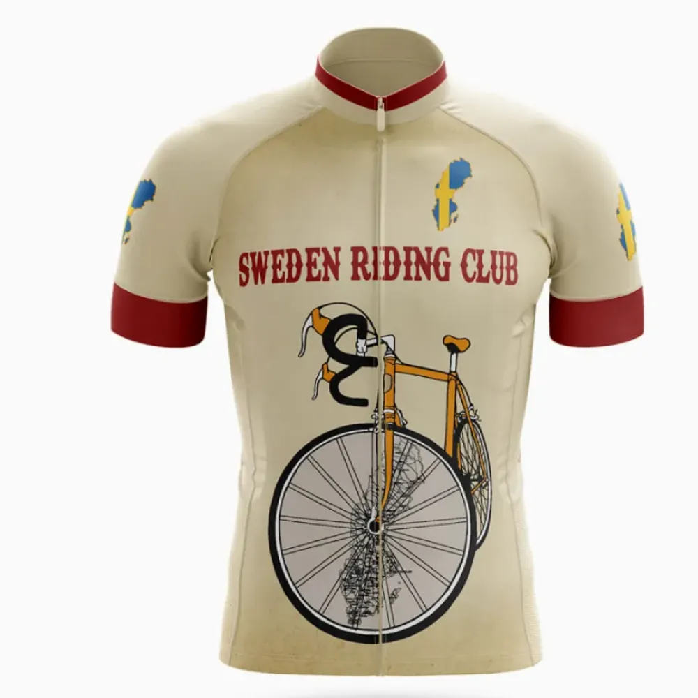 Sweden Riding Club Vintage Bicycle Cream/Burgundy/Yellow