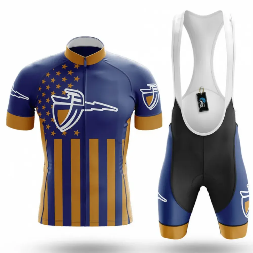 California Baptist University Cycling Kit USA Navy/Gold/White
