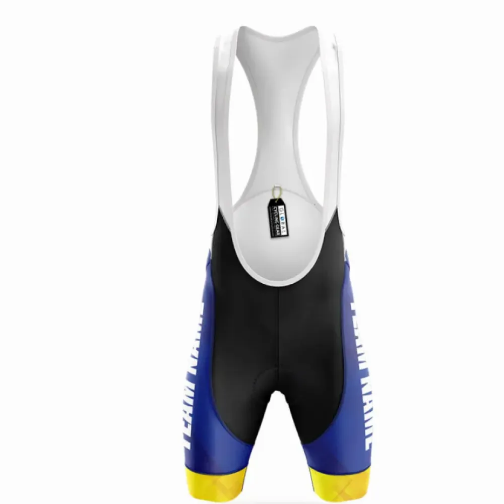 Cycling Gear V9 Custom Team Name Blue/Yellow/White