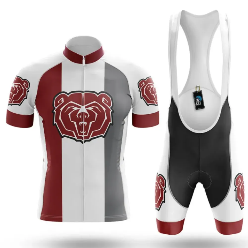 Missouri State University Cycling Kit Full Set Bear Maroon/White/Grey