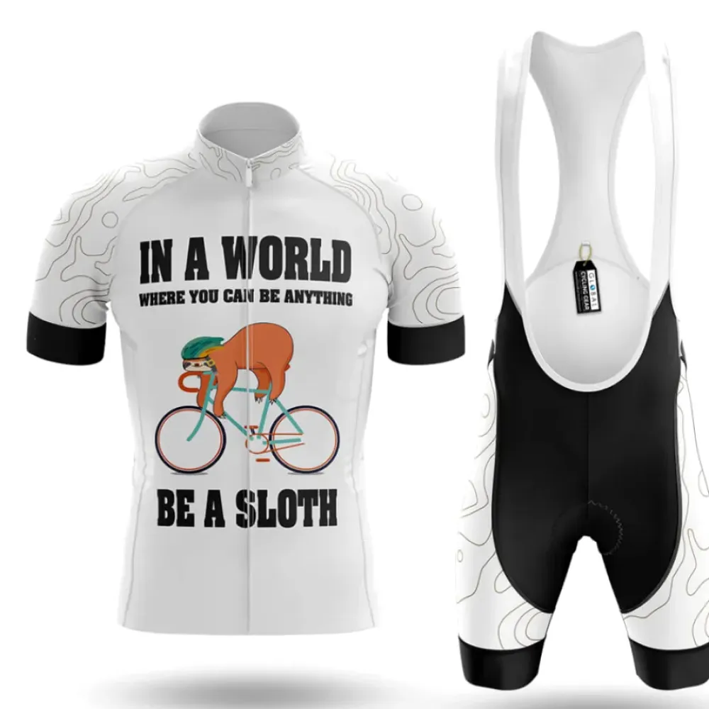 Cycling Gear Sloth World White/Black/Gold