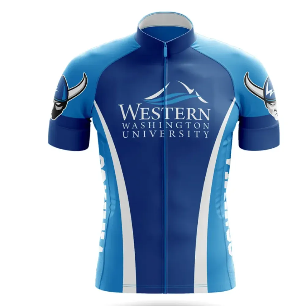 Western Washington University Cycling Jersey Blue/White/Navy