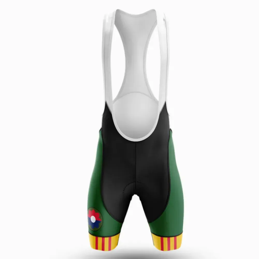 9th Infantry Division Cycling Bibs Vietnam Veteran Green/Yellow/Black