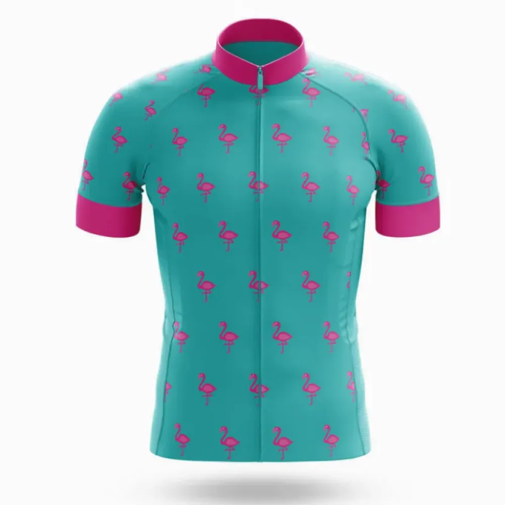 Flamingo Cycling Jersey Ver.2 Colorful Teal/Pink/Magenta