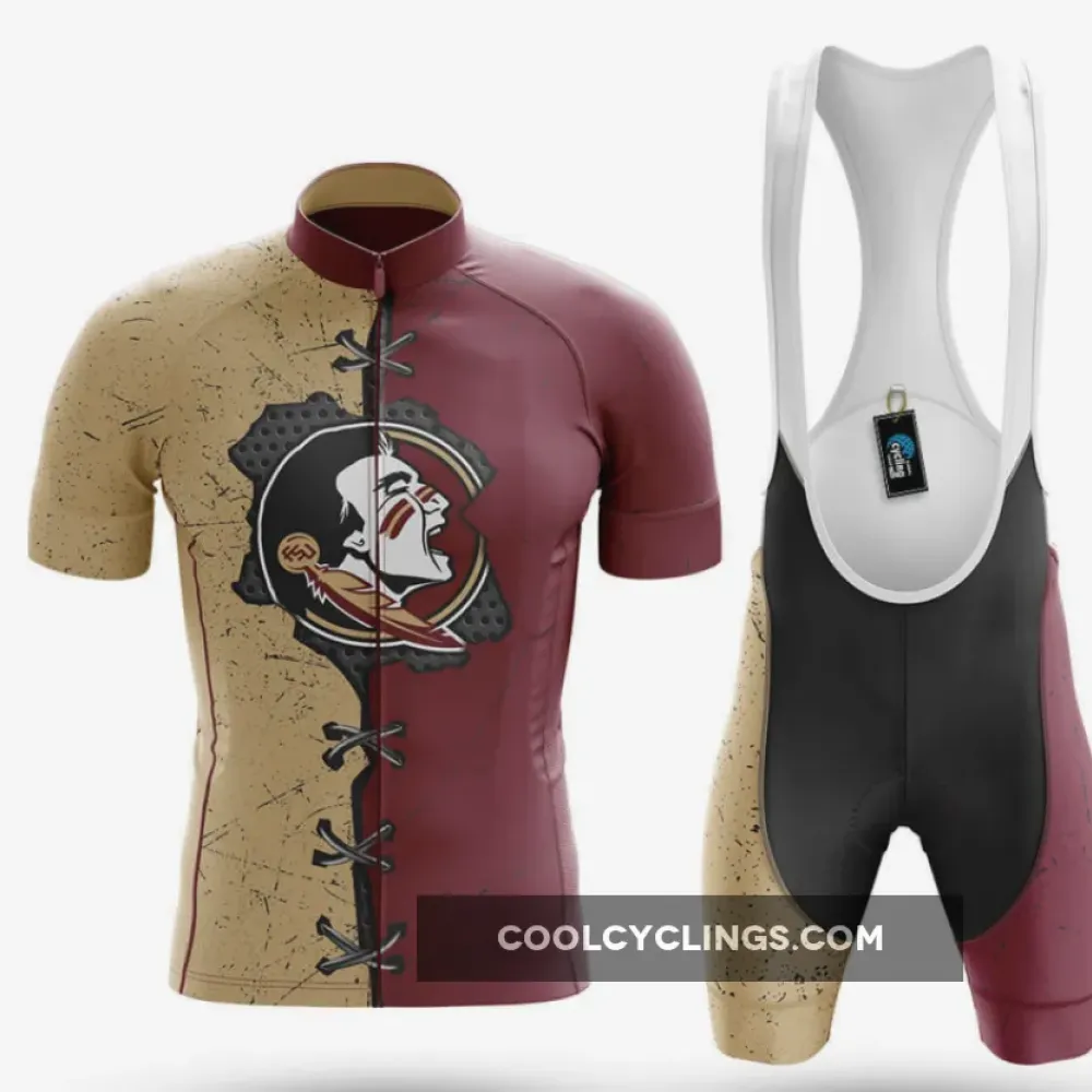 Florida State University Cycling Kit Full Set Maroon/Gold/Black