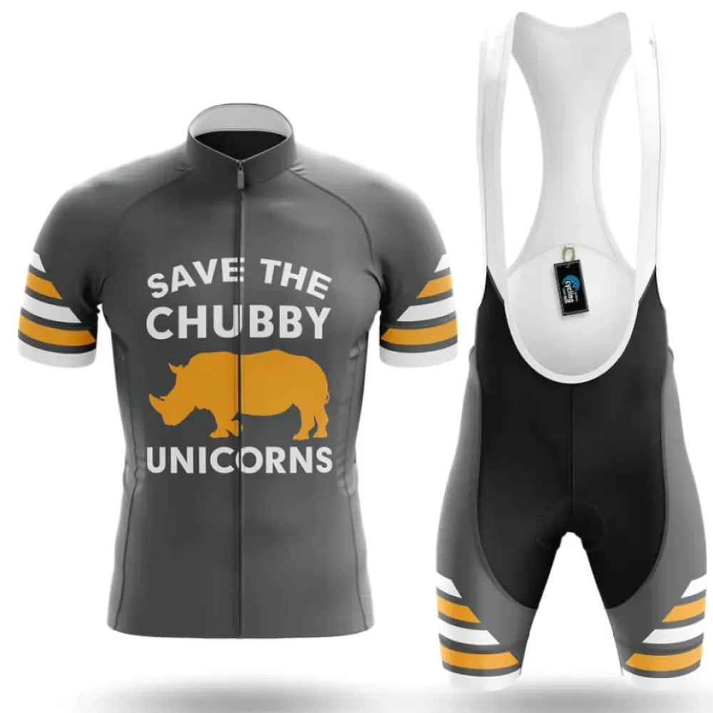 Cycling Kit Chubby Unicorn Grey/Yellow/White
