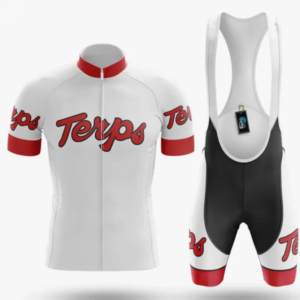 Maryland Terps Cycling Kit Full Set Red/White/Black