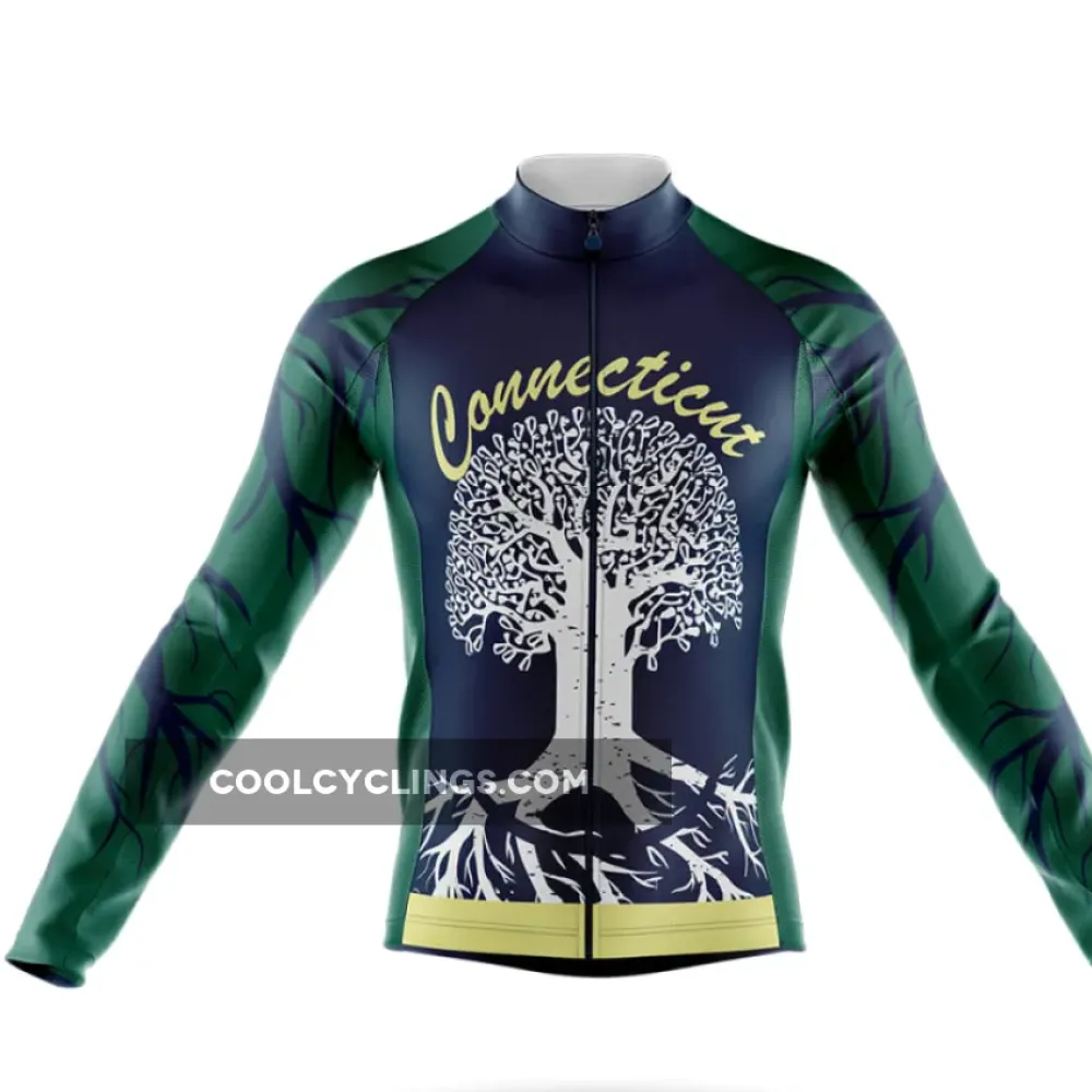 Connecticut Symbol Cycling Jersey Navy/Green/Yellow